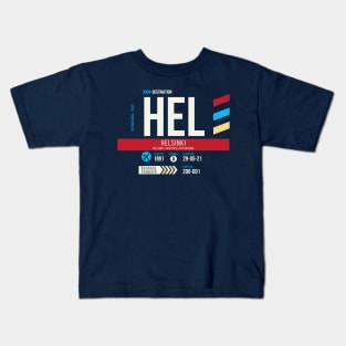 Helsinki (HEL) Airport Code Baggage Tag C Kids T-Shirt